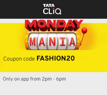 Tata Cliq Monday Mania Sale Min 50 Off Extra 20 Off On